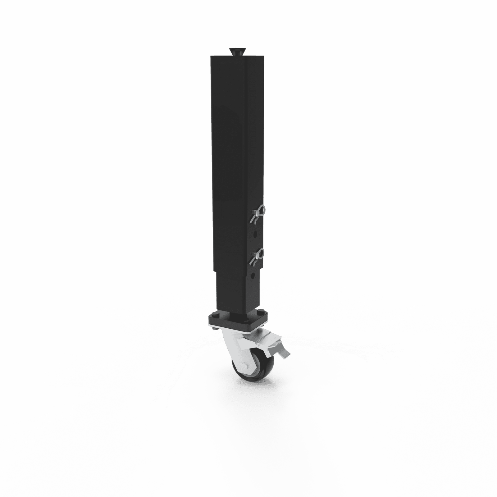 Welding table legs height-adjustable with Caster and Locking Brake- Square tube - 图片 1