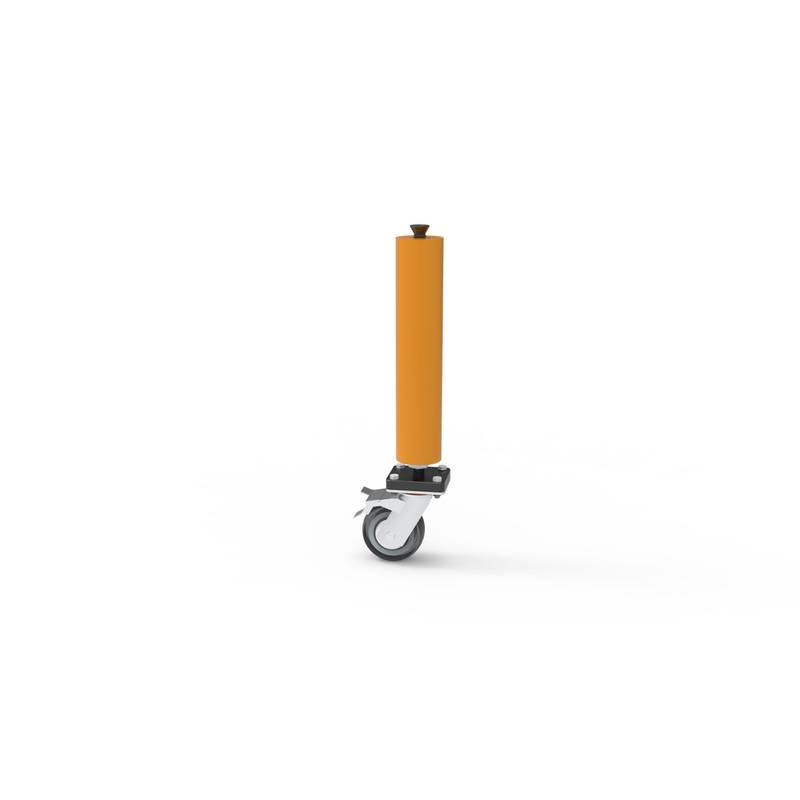 legs with wheels TU28650.1 Welding table legs with caster and locking brake- round tube - 图片 1